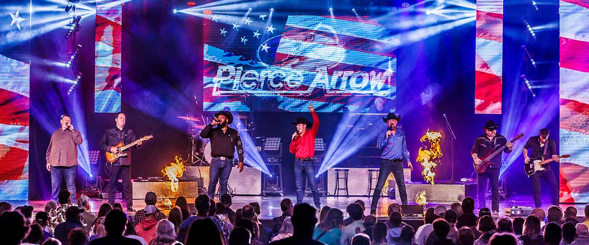 Pierece Arrow performing on stage